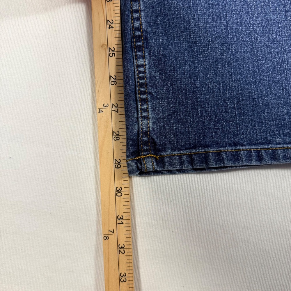 Jordache Low Rise Stretch Jeans 13/14 Petite Blue Medium Wash Bootcut Y2K Denim - Picture 8 of 15